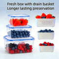 4/6pcs/Set Large Capacity Fruit Storage Containers with Removable Drain Colander, Airtight Food Keeper for Fridge & Dishwasher Safe, Extend Freshness for Berries, Fruits & Vegetables